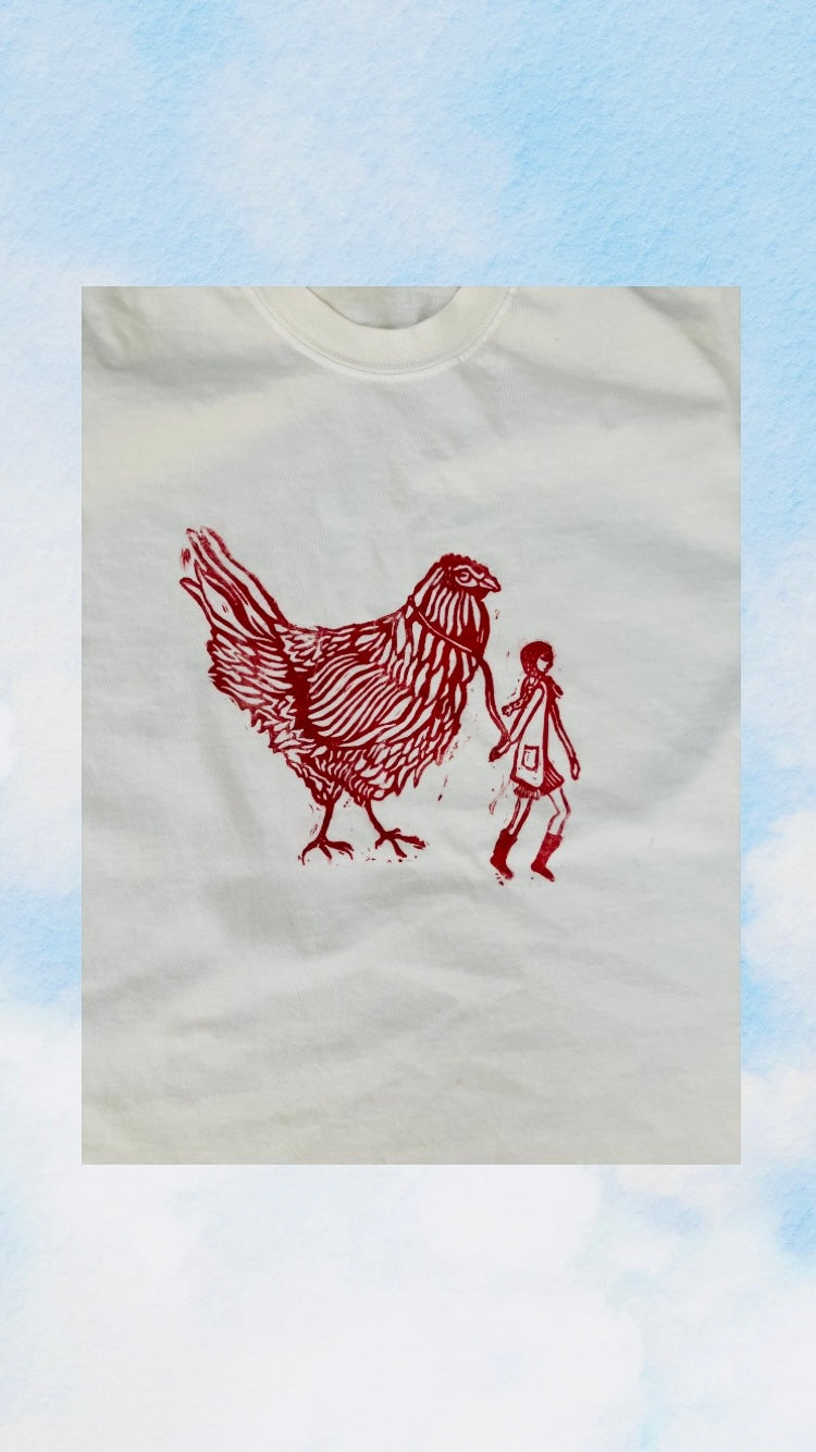 CHICKEN ON A LEASH (Men’s style tee)