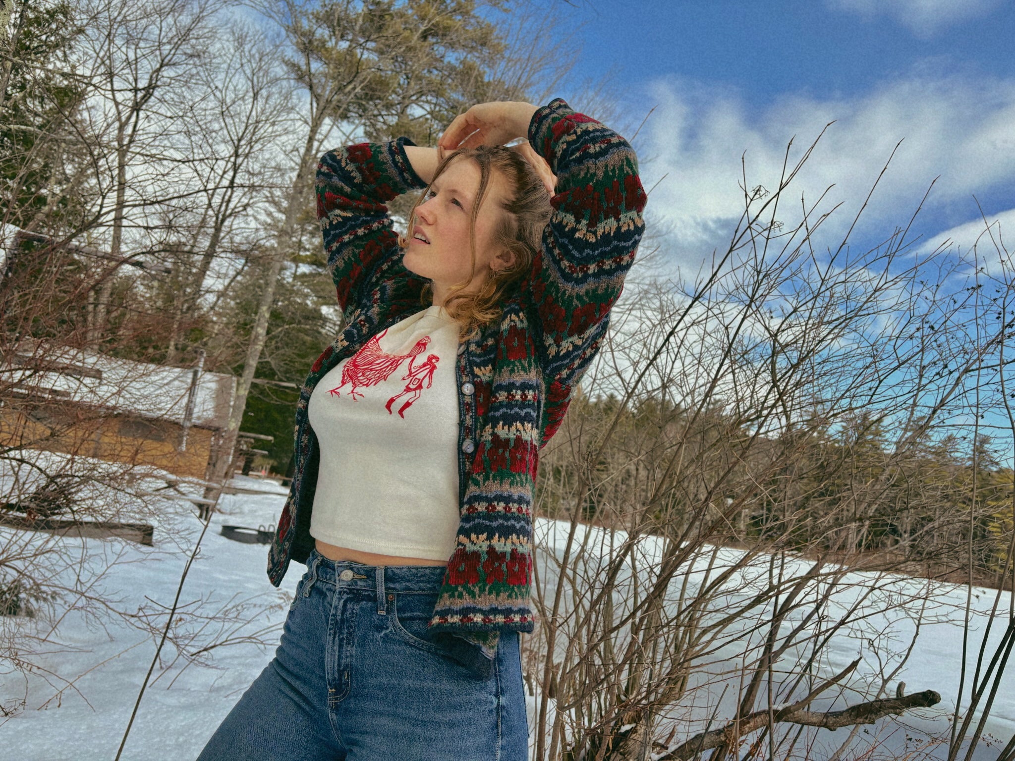 CHICKEN ON A LEASH (baby tee)